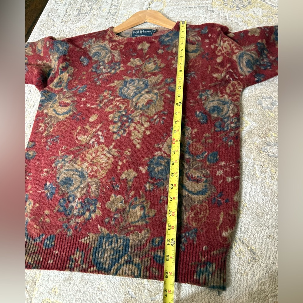 Vintage Ralph Lauren Floral Wool Sweater - Picture 8 of 9